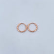 Candongas Aro Rayado 0.45gr / 1cm / Oro 18K $