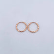 Candongas Aro Rayado 0.55gr / 1.2cm / Oro 18K $