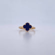 Anillo Trebol 1.5gr / T5 3/4 / Piedra Morada Oro Amarillo 18K &