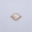 Herraje Trebol 1.5gr / 2cm / Nacar Blanca Oro Amarillo Nac.Esp. 18K &