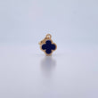 Dije Trebol 0.9gr / 1.7cm / Piedra Morado Oro Amarillo Nac.Esp. 18K &