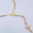 Rosario Virgen Milagrosa 11.15gr / 56cm / 3.7mm Bolas Diamantadas Oro Amarillo 18K &