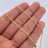 Cadena Aro Seguido Letra A Corazones 3.65gr / 46.6cm / 3mm Bolas Diamantadas Verde Rojo Oro Amarillo 18K &