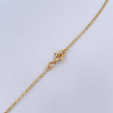 Cadena Aro Seguido Letra C Corazones 3.7gr / 45.7cm / 3mm Bolas Diamantadas Rojo Verde Azul Amarillo Oro Amarillo 18K &