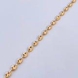 Tobillera GC 5.65gr / 26.9cm / 3.9mm Diamantada Oro Amarillo 18K &