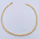 Tobillera GC 4.05gr / 21.3cm / 3.2mm Diamantada Oro Amarillo 18K &