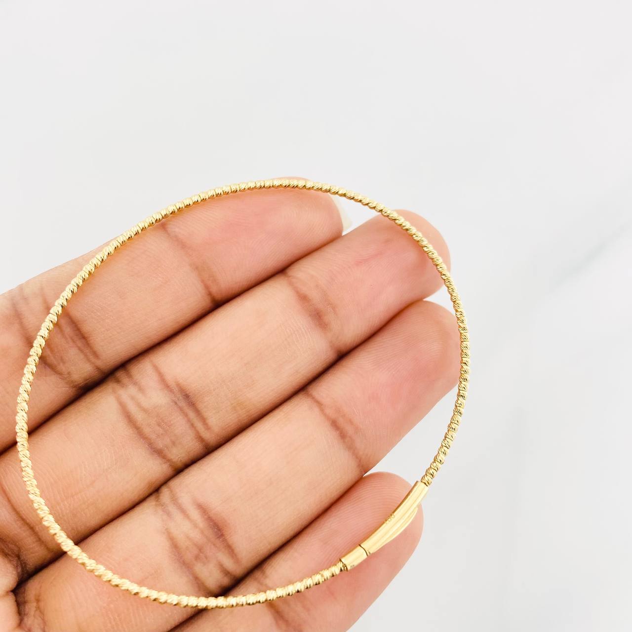 Pulso Aro Diamantado 2g / 17cm / 1.4mm Oro Amarillo 18K