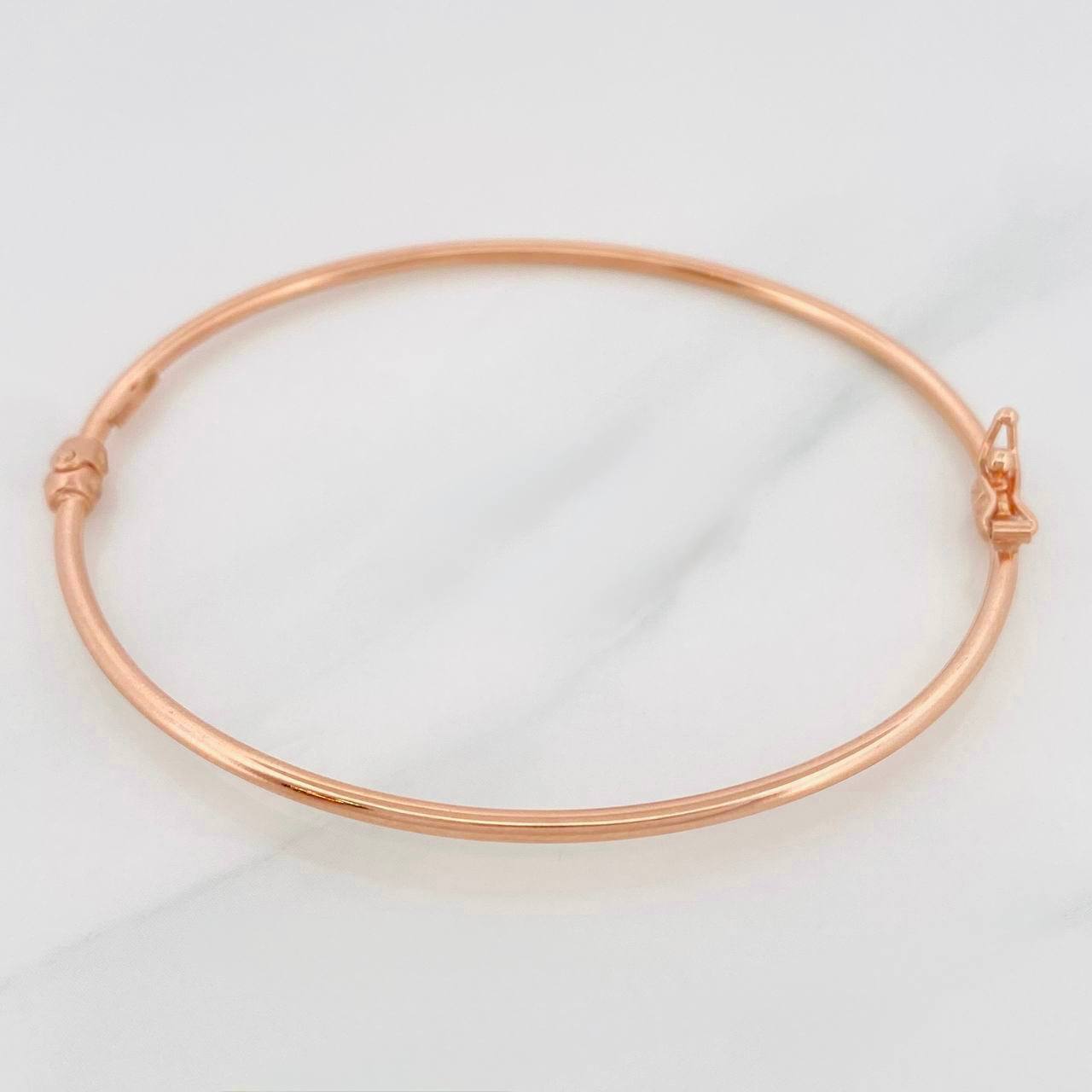 Pulso Aro Liso 3.1g / 18cm / 1.8mm Oro Rosa 18K