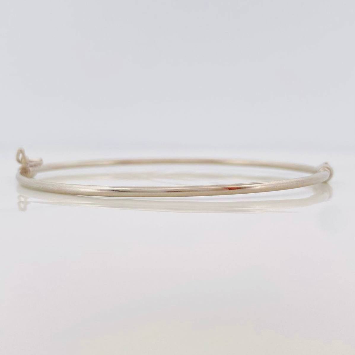 Pulso Aro Liso 3g / 19cm / 1.8mm Oro Blanco 18K