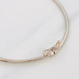 Pulso Aro Liso 3g / 19cm / 1.8mm Oro Blanco 18K