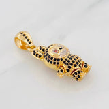 Dije Conejo Sonriente 6.35g / 3.5cm Dos Oros Amarillo Blanco 18K