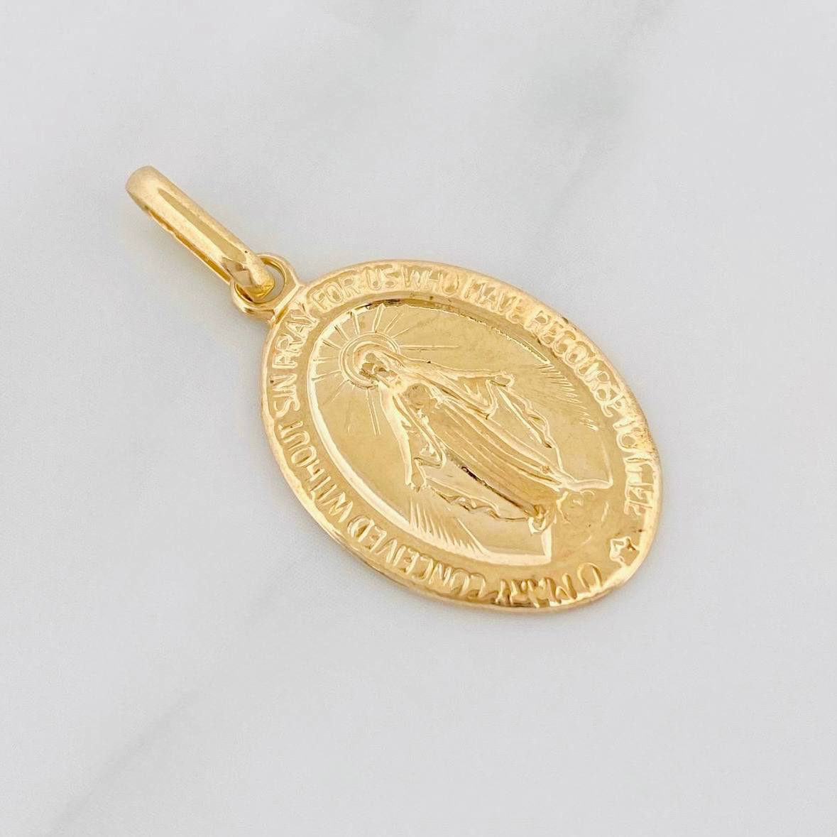 Dije Virgen Milagrosa 2.75g / 3cm Oro Amarillo 18K