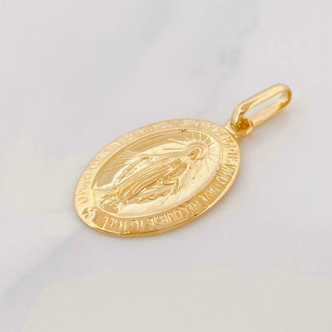 Dije Virgen Milagrosa 2.75g / 3cm Oro Amarillo 18K