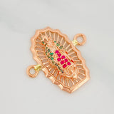 Herraje Virgen de Guadalupe 2.35g / 2cm Oro Rosa 18K
