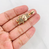 Dije Conejo Sonriente 6.35g / 3.5cm Dos Oros Amarillo Blanco 18K