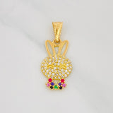 Dije Rostro Conejo 1.4g / 2.5cm Oro Amarillo 18K