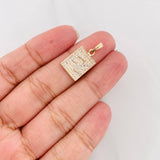 Dije Fe 2.05g / 2.2cm Dos Oros Amarillo Blanco 18K