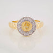 Anillo Correa Corona 3.25g / T5 3/4 Dos Oros Amarillo Blanco 18K