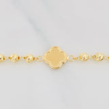 Pulso Tipo Militar Trebol 3.55g / 19cm / 4mm Oro Amarillo 18K