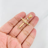 Dije Cruz Clavo 3.5g / 4cm Tres Oros 18K