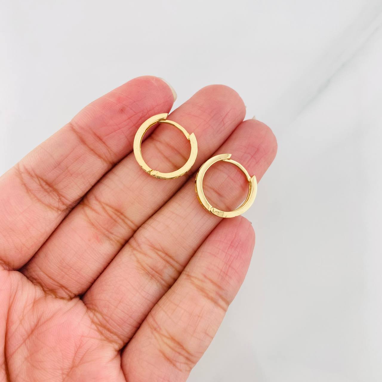 Candongas Carril 2.2g / 1.5cm Oro Amarillo 18K