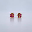 Topos Trebol 1gr / Circones Fucsias Oro Amarillo 18K &