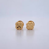 Topos Trebol 0.5gr / 5.4mm Lisos Oro Amarillo 18K $