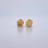 Topos Trebol 0.55gr / 5.3mm Lisos Oro Amarillo 18K &