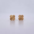 Topos Trebol 0.7gr / 6.1mm Diamantados Oro Amarillo 18K &
