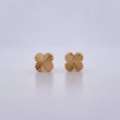 Topos Trebol 0.7gr / 6.7mm Diamantados Oro Amarillo 18K $
