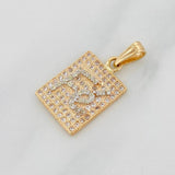 Dije Fe 2.05g / 2.2cm Dos Oros Amarillo Blanco 18K