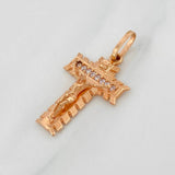 Dije Cruz Milagroso de Buga 2.1g / 2.5cm Oro Rosa 18K