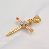 Dije Cruz Clavo 3.55g / 4cm Tres Oros 18K