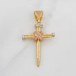 Dije Cruz Clavo 3.5g / 4cm Tres Oros 18K