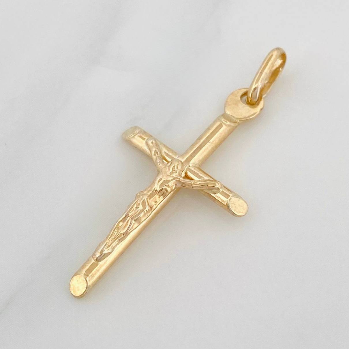 Dije Cruz Cristo 1.65g / 3.5cm Oro Amarillo 18K