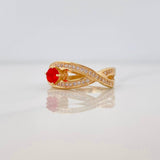 Anillo Solitario Entrelazado 2.85g / T6 1/4 Oro Amarillo 18K