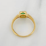Anillo Solitario Halo 1.9g / T5 Oro Amarillo 18K