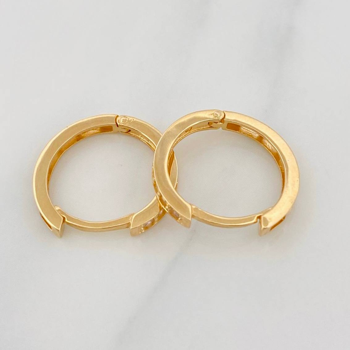 Candongas Carril 2.2g / 1.5cm Oro Amarillo 18K
