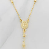Cadena Rosario Milagrosa Cruz 6.1g / 55cm / 3mm Oro Amarillo 18K