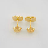 Topos Trebol Diamantado 0.75g / 6.72mm Oro Amarillo 18K