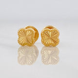 Topos Trebol Diamantado 0.55g / 5.21mm Oro Amarillo 18K