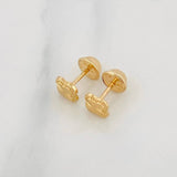 Topos Trebol Diamantado 0.55g / 5.21mm Oro Amarillo 18K