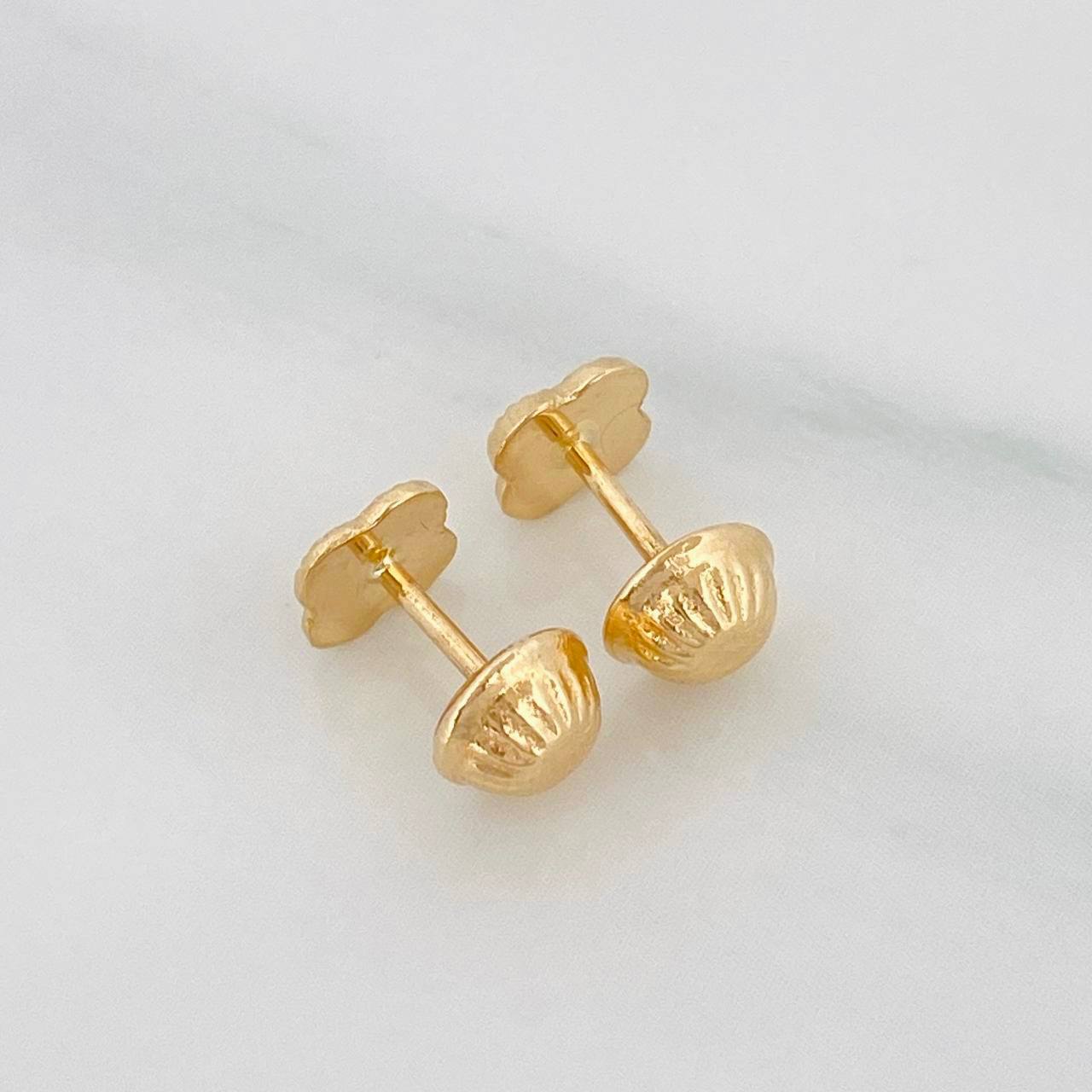 Topos Trebol Diamantado 0.55g / 5.21mm Oro Amarillo 18K