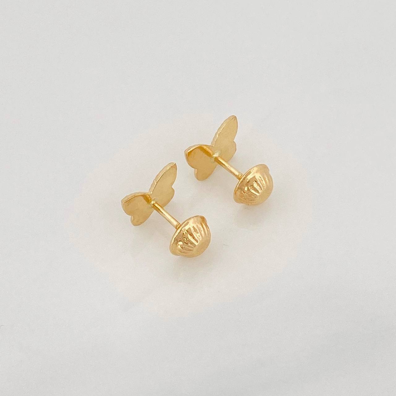 Topos Mariposa 0.65g / 8mm Oro Amarillo 18K
