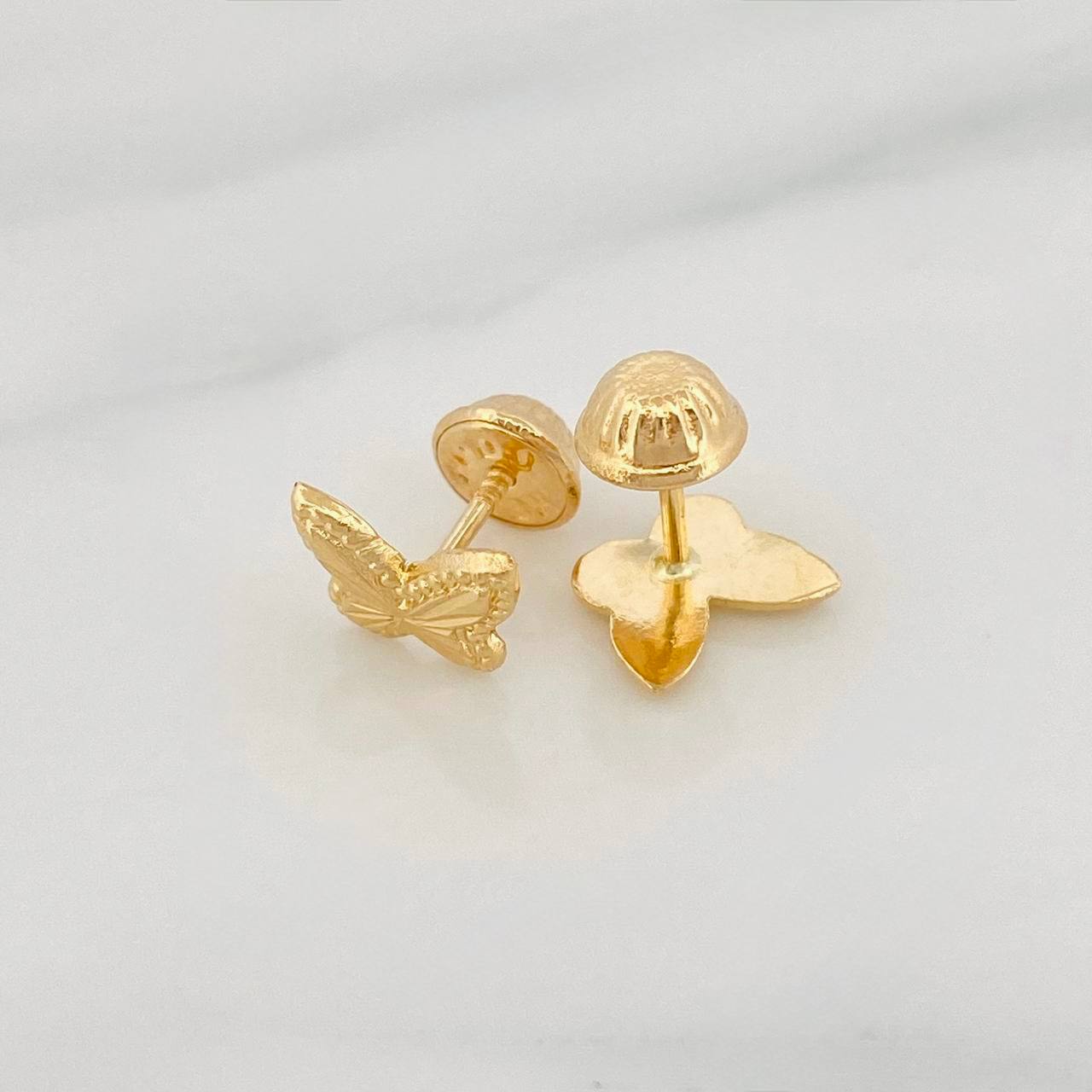 Topos Mariposa 0.65g / 8mm Oro Amarillo 18K