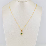 Set Cadena Singapur + Dije Halo / 2.3g / 44cm Oro Amarillo 18K