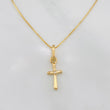 Set Cadena Veneciana + Dije Cruz / 1.45g / 40cm Oro Amarillo 18K
