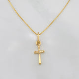 Set Cadena Veneciana + Dije Cruz / 1.45g / 40cm Oro Amarillo 18K