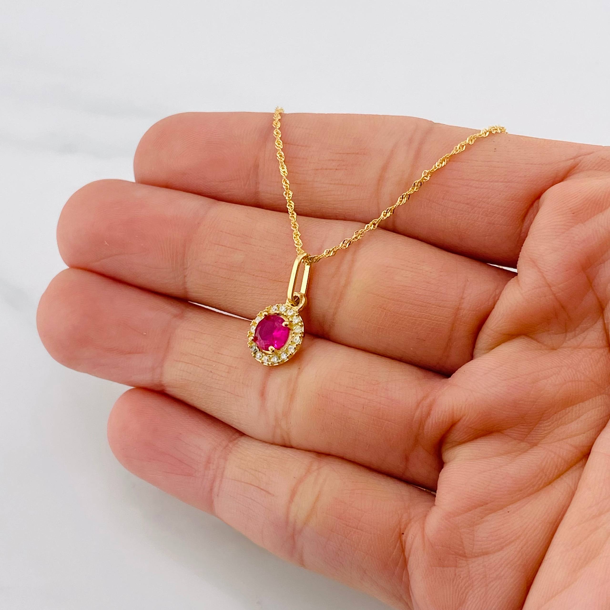 Set Cadena Singapur + Dije Halo / 2.3g / 45cm Oro Amarillo 18K