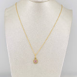 Set Cadena Singapur + Dije Halo / 2.35g / 44cm Oro Amarillo 18K